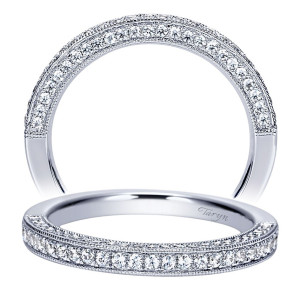 Taryn 14 Karat White Gold Straight Wedding Band TW8215W44JJ