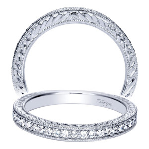 Taryn 14 Karat White Gold Straight Wedding Band TW8542W44JJ