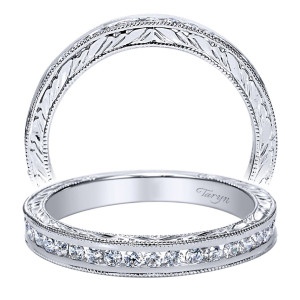 Taryn 14 Karat White Gold Straight Wedding Band TW8552W44JJ