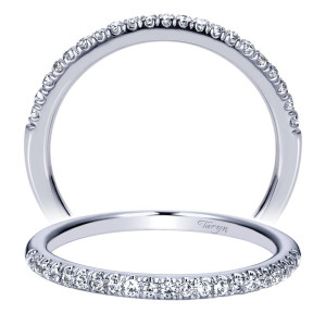 Taryn 14 Karat White Gold Straight Wedding Band TW8558W44JJ