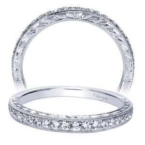 Taryn 14 Karat White Gold Straight Wedding Band TW8569W44JJ