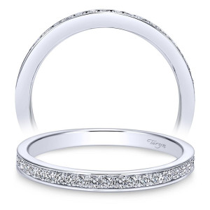 Taryn 14 Karat White Gold Straight Wedding Band TW8916W44JJ