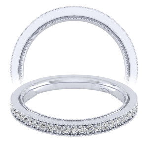 Taryn 14 Karat White Gold Straight Wedding Band TW9207W44JJ