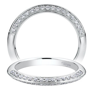 Taryn 14 Karat White Gold Straight Wedding Band TW9311W44JJ