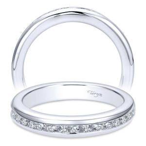 Taryn 14 Karat White Gold Straight Wedding Band TW9428W44JJ