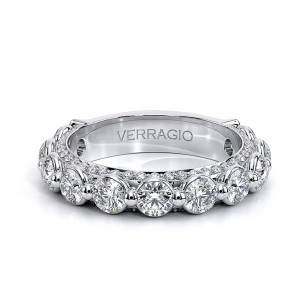 Verragio Eterna-2023R-35-3Q 14 Karat eternity band, top view lying flat