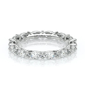 Verragio Lumino-803W-5X25ETR-EW 14 Karat eternity band, top view