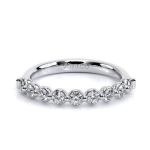 Verragio Renaissance-990W25 14 Karat wedding band, top view lying flat