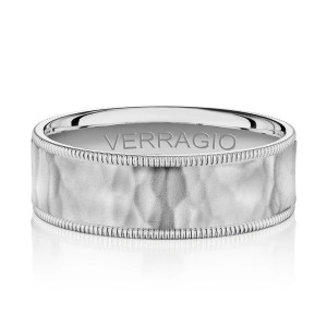 Verragio VWS-212-7 14 Karat men's wedding band, top view