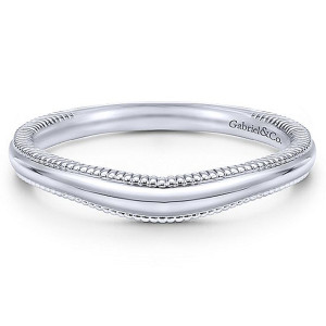 Gabriel 14 Karat Curved Matching Wedding Band WB10186W4JJJ