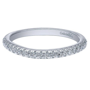 Gabriel 14 Karat Curved Matching Wedding Band WB10195W44JJ