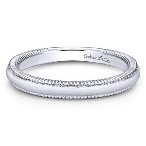 Gabriel 14 Karat Curved Matching Wedding Band WB10206W4JJJ