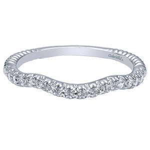 Gabriel 14 Karat Curved Matching Wedding Band WB10214W44JJ