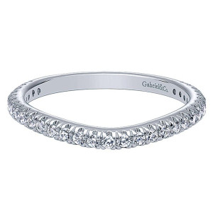 Gabriel 14 Karat Curved Matching Wedding Band WB10249W44JJ