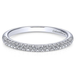 Gabriel 14 Karat Curved Matching Wedding Band WB10250W44JJ
