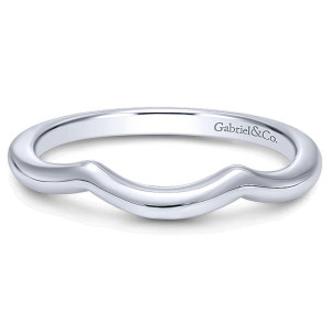 Gabriel 14 Karat Curved Matching Wedding Band WB10258W4JJJ