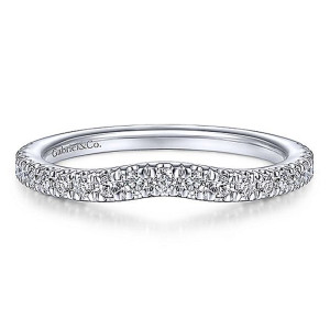 Gabriel 14 Karat White Gold Matching Wedding Band WB14796R4W44JJ