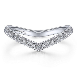 Gabriel 14 Karat White Gold Matching Wedding Band WB14963R4W44JJ