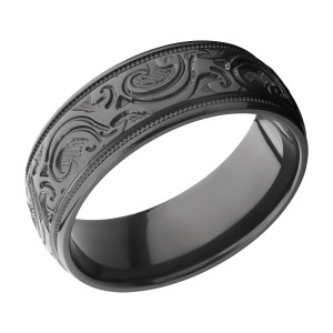 Lashbrook Z8HRMMJBA Zirconium Wedding Ring or Band