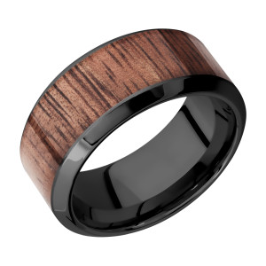Lashbrook Z10HB17/HARDWOOD Zirconium Wedding Ring or Band