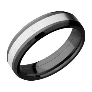 Lashbrook ZPF6B13(NS)/COBALT Zirconium Wedding Ring or Band