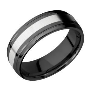 Lashbrook ZPF7B13(S)/COBALT Zirconium Wedding Ring or Band