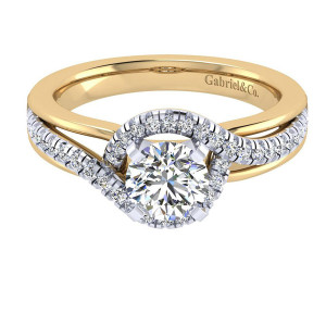Gabriel 14 Karat Contemporary Engagement Ring ER6952M44JJ