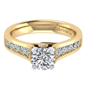Gabriel 14 Karat Contemporary Engagement Ring ER8189M44JJ