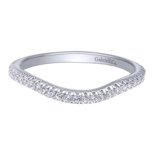 Gabriel 14 Karat Contemporary Wedding Band WB10491W44JJ