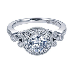 Gabriel 14 Karat Victorian Engagement Ring ER6431W44JJ