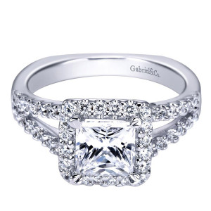 Gabriel 14 Karat Contemporary Engagement Ring ER4109W44JJ