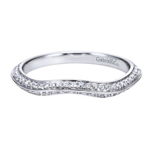 Gabriel 14 Karat Contemporary Wedding Band WB7539W44JJ