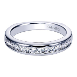 Gabriel 14 Karat Contemporary Wedding Band WB3963W44JJ