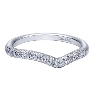 Gabriel 14 Karat Contemporary Wedding Band WB10312W44JJ