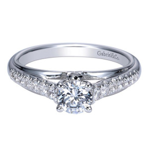 Gabriel 14 Karat Contemporary Engagement Ring ER98555W44JJ