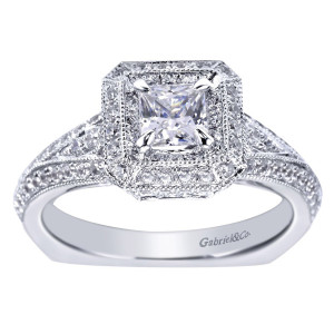 Gabriel 14 Karat Victorian Engagement Ring ER96116W44JJ