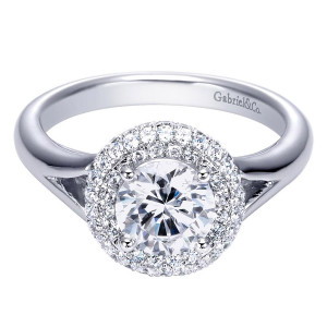 Gabriel 14 Karat Contemporary Engagement Ring ER7814W44JJ