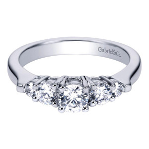 Gabriel 14 Karat Contemporary Engagement Ring ER93869W44JJ
