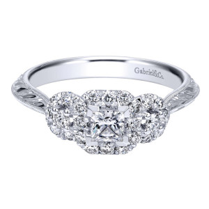 Gabriel 14 Karat Victorian Engagement Ring ER910542W44JJ