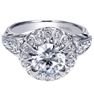 Gabriel 18 Karat Victorian Engagement Ring ER9068W83JJ