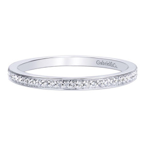Gabriel 14 Karat Contemporary Wedding Band WB9604W44JJ