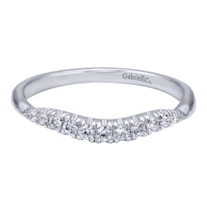 Gabriel 14 Karat Contemporary Wedding Band WB10424W44JJ