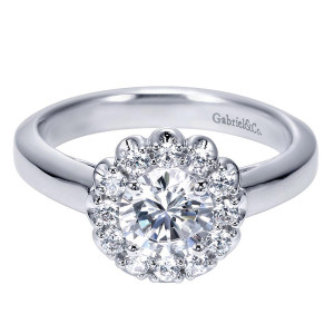 Gabriel 14 Karat Contemporary Engagement Ring ER7830W44JJ