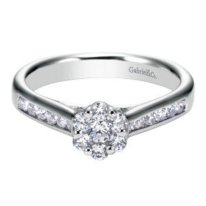 Gabriel 14 Karat Contemporary Engagement Ring ER4314W44JJ