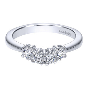Gabriel 14 Karat Contemporary Wedding Band WB3809W44JJ