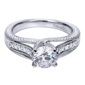 Gabriel 14 Karat Victorian Engagement Ring ER6269W44JJ