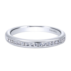 Gabriel 14 Karat Contemporary Wedding Band WB10286W44JJ