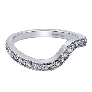 Gabriel 14 Karat Contemporary Wedding Band WB10474W44JJ