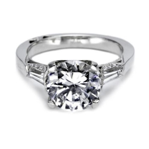 Tacori Platinum Simply Tacori Solitaire Engagement Ring 2575RD9