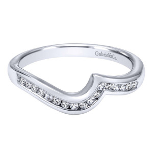 Gabriel 14 Karat Contemporary Wedding Band WB10436W44JJ